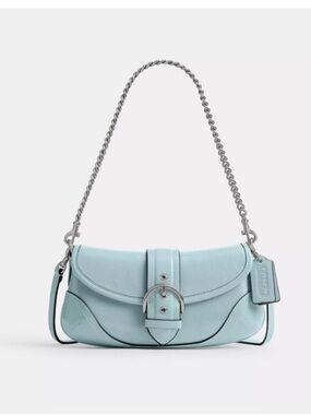 Coach Soho Bag 25 in Light Blue Crinkle Patent Leather